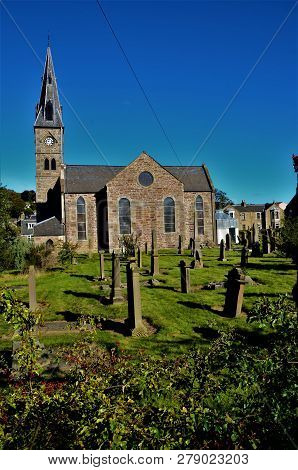 An Exterior View Of A Church Building In The Town Of Broughty Ferry In Scotland