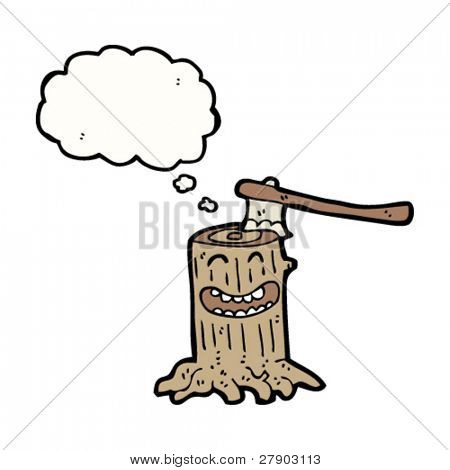 Happy tree stubbe tecknad