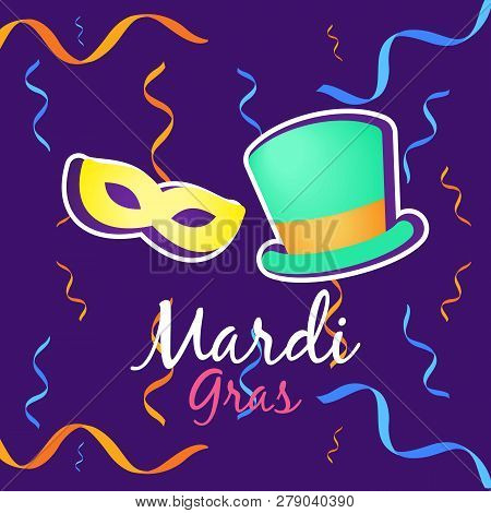 Mardi Gras Carnival Illustration Design For Background And Poster