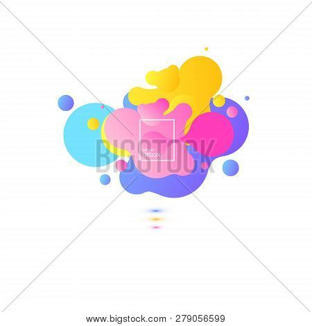 Abstract Geometric Shapes. Liquid Gradient Banners Isolated On White. Fluid Vector Background. Gradi