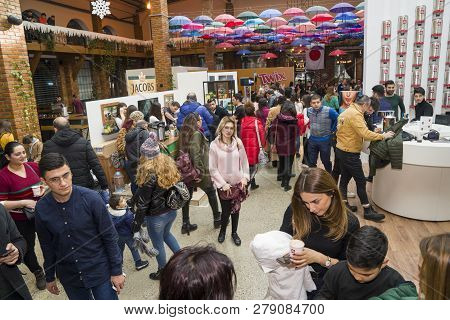 Baku, Azerbaijan, 12 January 2019: Coffee And Tea Festival In Baku, Barmen Competition