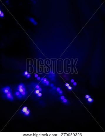 Garland Lights Boche, Dark Blue Purple Backdrop Background
