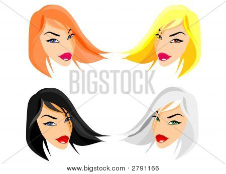 Caras de muñecas de moda