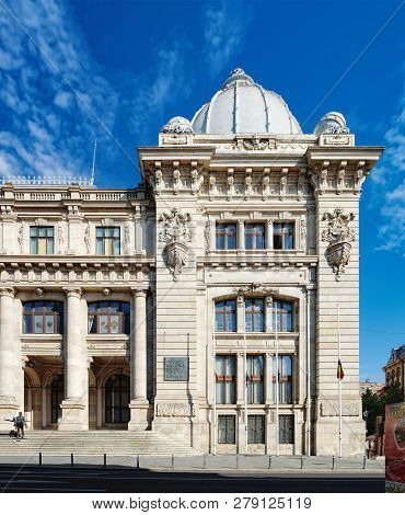 Bucharest, Romania - September 9, 2017: Panoramic View Of National Museum Of Romanian History Which 