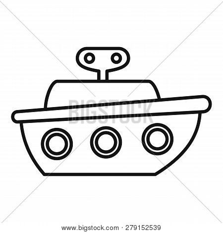 Ship Toy Icon. Outline Ship Toy Vector Icon For Web Design Isolated On White Background