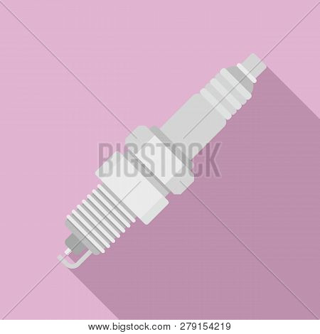Car Spark Plug Icon. Flat Illustration Of Car Spark Plug Vector Icon For Web Design
