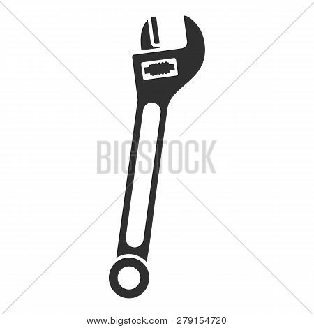 Car Adjustable Wrench Icon. Simple Illustration Of Car Adjustable Wrench Vector Icon For Web Design 