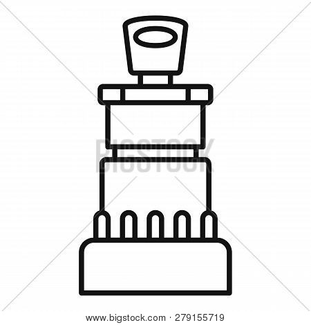 Car Ignition Lock Icon. Outline Car Ignition Lock Vector Icon For Web Design Isolated On White Backg