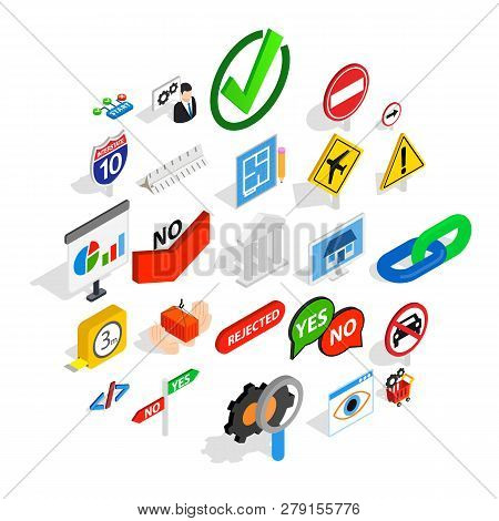Resolution Icons Set. Isometric Set Of 25 Resolution Vector Icons For Web Isolated On White Backgrou