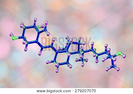 Calcitriol Molecule, Activated Form Of Vitamin D3 Used In The Treatment Of Calcium Deficiency With H