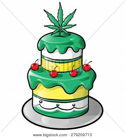 Illustration Of Jamaican Cake Isolated On White