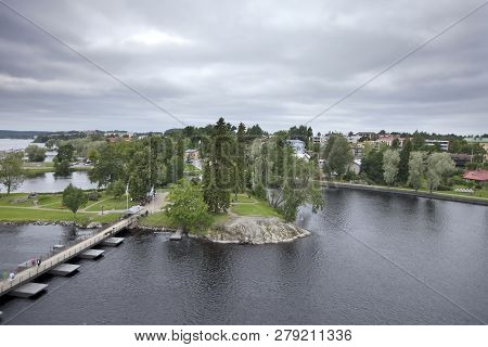View From The 15th-century Medieval Castle Wall Olavinlinna (olofsborg) In Savonlinna, Finland