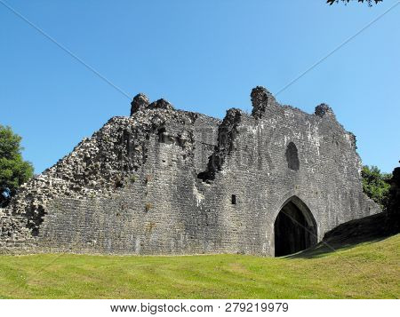 Historic Cowbridge Castle Ruins In South Wales