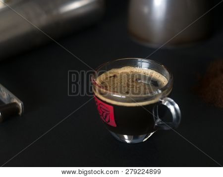 Moka Coffee Makers. Coffee Grinder And Coffee