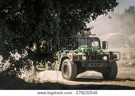 Miliatry Car - The Vehicle On Off-road Terrain
