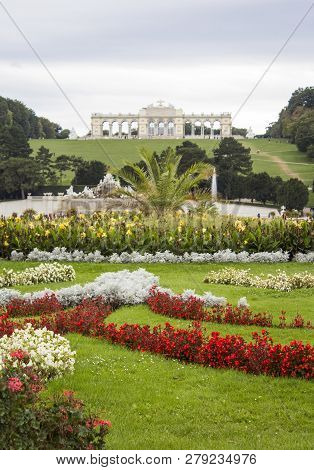 Vienna, Austria - September 23, 2018: Schonbrunn Palace. Gardens Of Schonbrunn Palace. Schonbrunn Pa