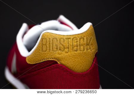 Boston, Ma, Usa, January 2019 - New Balance Nb 574 Athletic Shoes On Studio Background. New Balance 