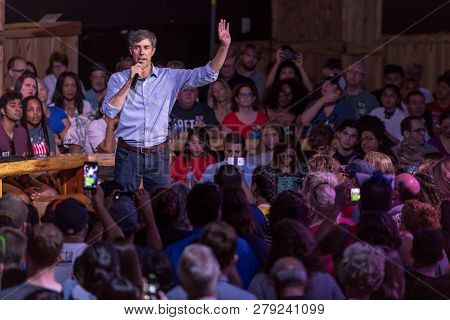 Houston, Texas, Usa - September 8, 2018: Beto Orourke, Texas Democratic Candidate For The U.s. Senat