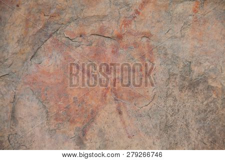 Prehistoric Paintings On Rock Known As Petroglyphs In The Municipality Of Facatativa In Colombia
