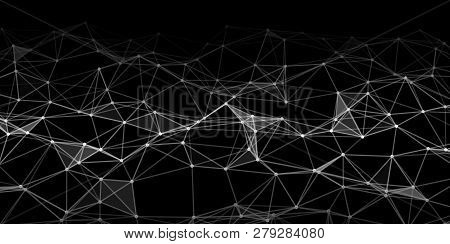 Big Data. Abstract Technology Background. Low Poly. Data Technology. Computer Generated Abstract Bac