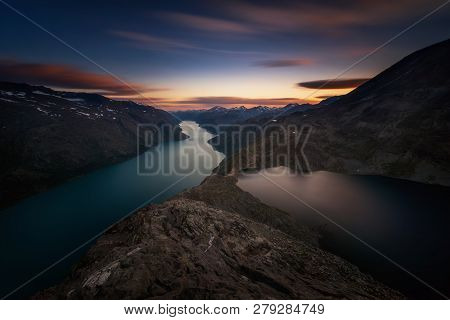 Besseggen Mountain Ridge Between Gjende Lake And Bessvatnet, Jotunheimen