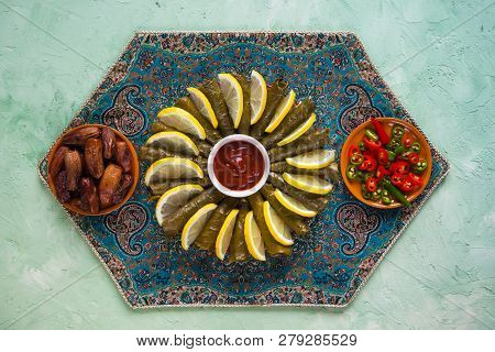 Dolma Stuffed Grape Leaves. Greek Stuffed Grape Leaves (dolma).