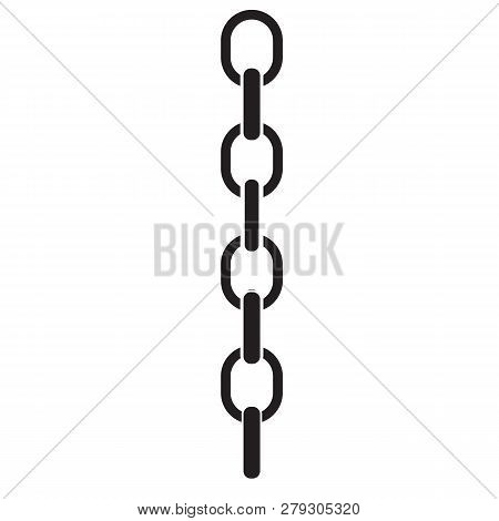 Chains Icon On White Background. Flat Style. Chains Icon For Your Web Site Design, Logo, App, Ui. Ab