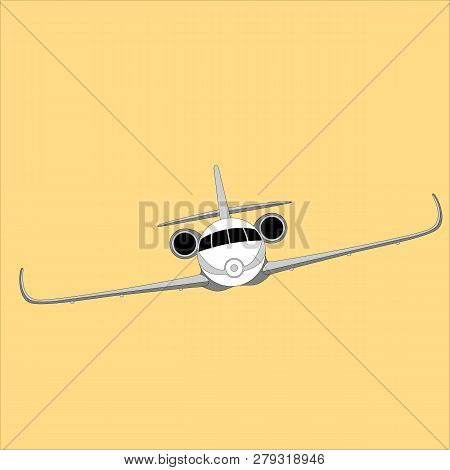 Jet Plane, Vector Illustration ,flat Style, Front Side