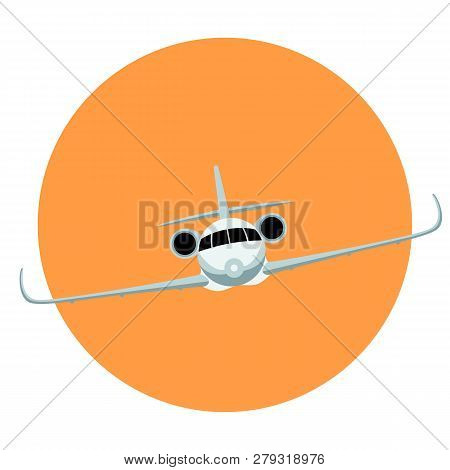 Jet Plane, Vector Illustration ,flat Style, Front Side