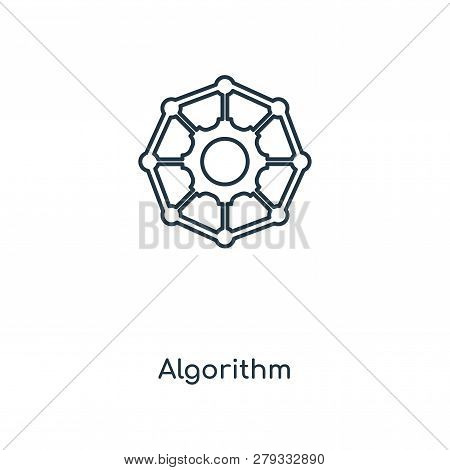 Algorithm Icon In Trendy Design Style. Algorithm Icon Isolated On White Background. Algorithm Vector