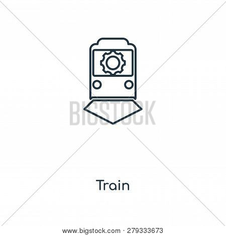 Train Icon In Trendy Design Style. Train Icon Isolated On White Background. Train Vector Icon Simple