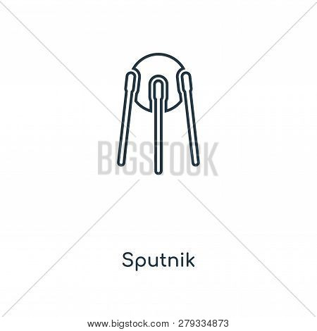 Sputnik Icon In Trendy Design Style. Sputnik Icon Isolated On White Background. Sputnik Vector Icon 