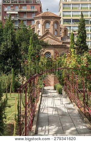 Ancient Byzantine Church Of Panagia Chalkeon In The Center Of City Of Thessaloniki, Central Macedoni
