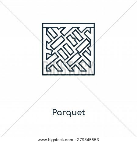 Parquet Icon In Trendy Design Style. Parquet Icon Isolated On White Background. Parquet Vector Icon 