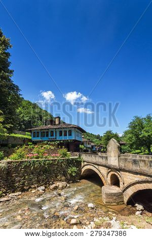 Etar, Gabrovo, Bulgaria- July 6, 2018: Old House In Ethno Village Etar (etara) Near Town Of Gabrovo,