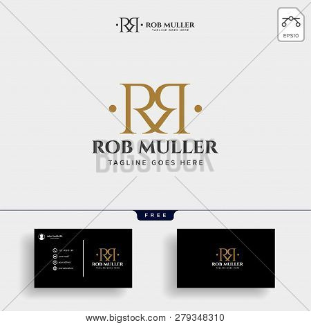 Letter Rm, R, M Gold Creative Logo Template Vector Illustration