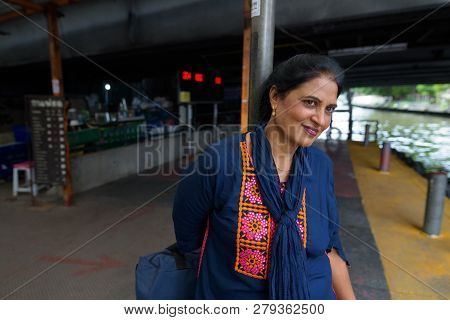 Mature Beautiful Indian Woman Exploring The City Of Bangkok, Tha