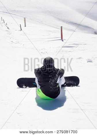 Snowboarder In Kalavrita Ski Center