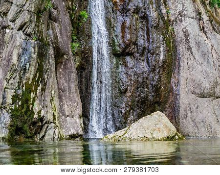Waterfall On Rio Val Grande, In Val Grande National Park, Piedmont, Italy