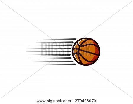 Basketball Swoosh Symbol, Shoot Ball Logo Design