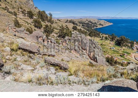Rugged Rocks At Horca Del Inca, Ancient Astronomical Observatory In Copacabana, Bolivia.