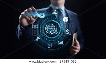 Digital Marketing Internet Advertising And Sales Increase Business Technology Concept.
