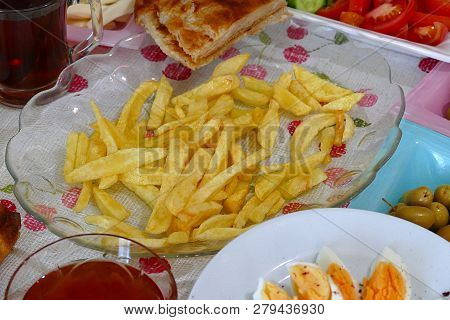 Breakfast Table, A Breakfast Table Of Turkey Culture, Turkish Breakfast Table,turkish Style Breakfas
