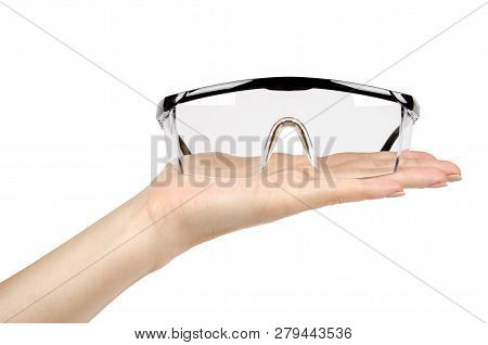 Protective Workwear To Protect Human Eyes, Safety Glasses With Hand