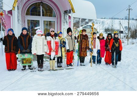 Ivano-frankivsk, Ukraine - January 7, 2019: Celebration Of Orthodox Christmas In Ivano-frankivsk.