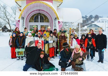 Ivano-frankivsk, Ukraine - January 7, 2019: Celebration Of Orthodox Christmas In Ivano-frankivsk.