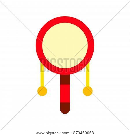 Pellet Drum Vector, Chinese Lunar New Year Flat Style Icon