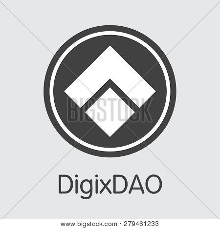 Dgd - Digixdao. The Icon Of Virtual Momey Or Market Emblem.