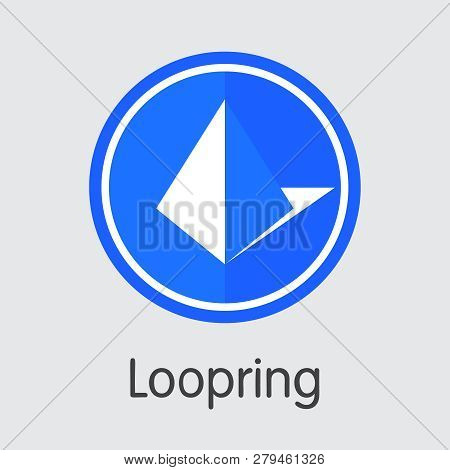 Lrc - Loopring. The Icon Of Coin Or Market Emblem.