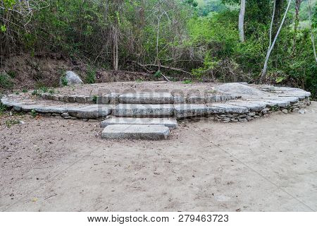 Remnants Of A House Of Indigenous Kogi People In Tayrona National Park, Colombia